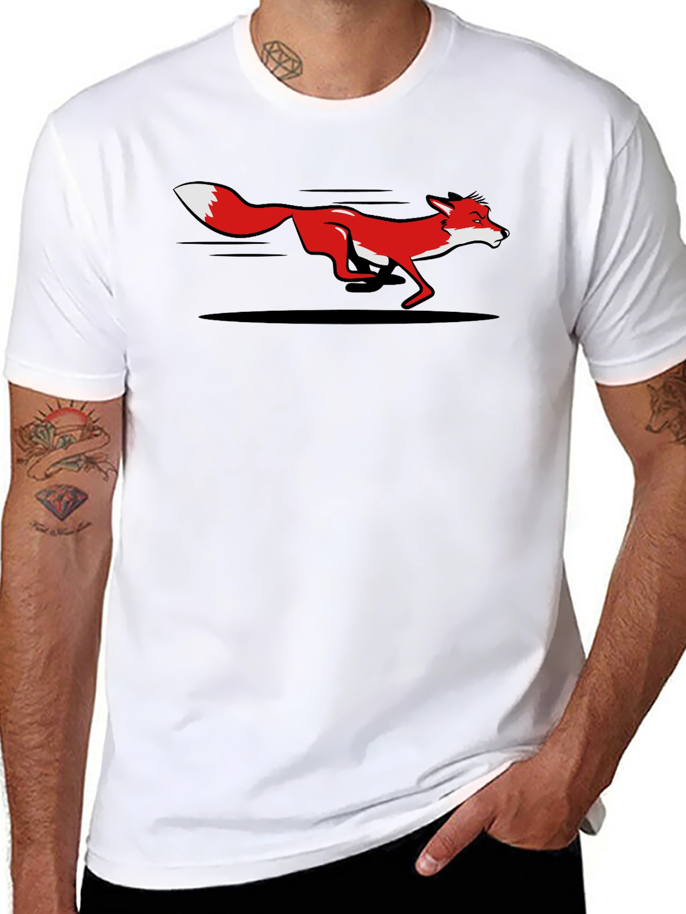 Fox Graphic Tee - Sleek Black T-Shirt