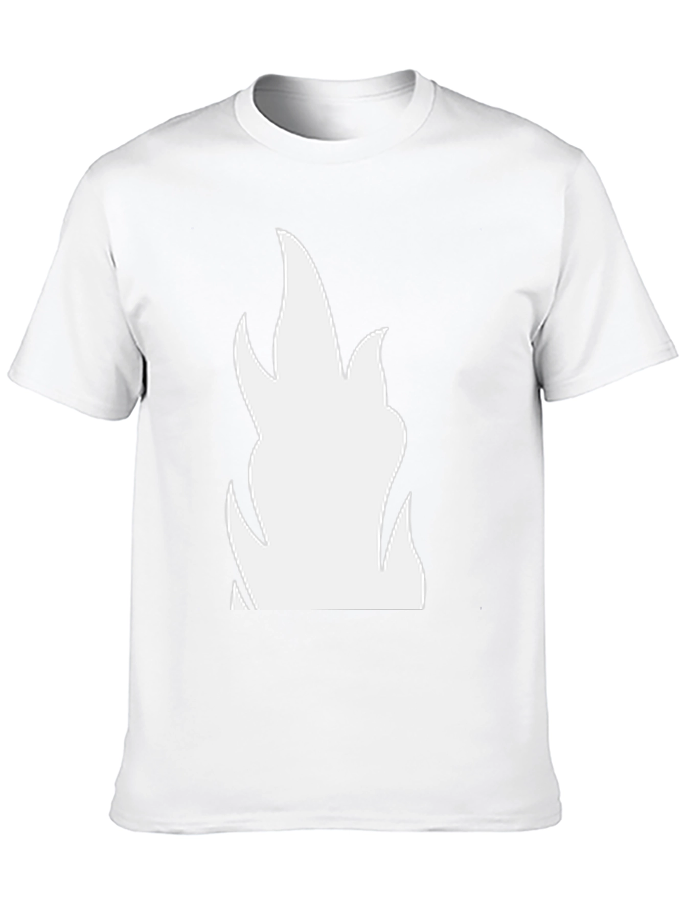 Bold Flame Graphic Tee - Black Cotton T-Shirt