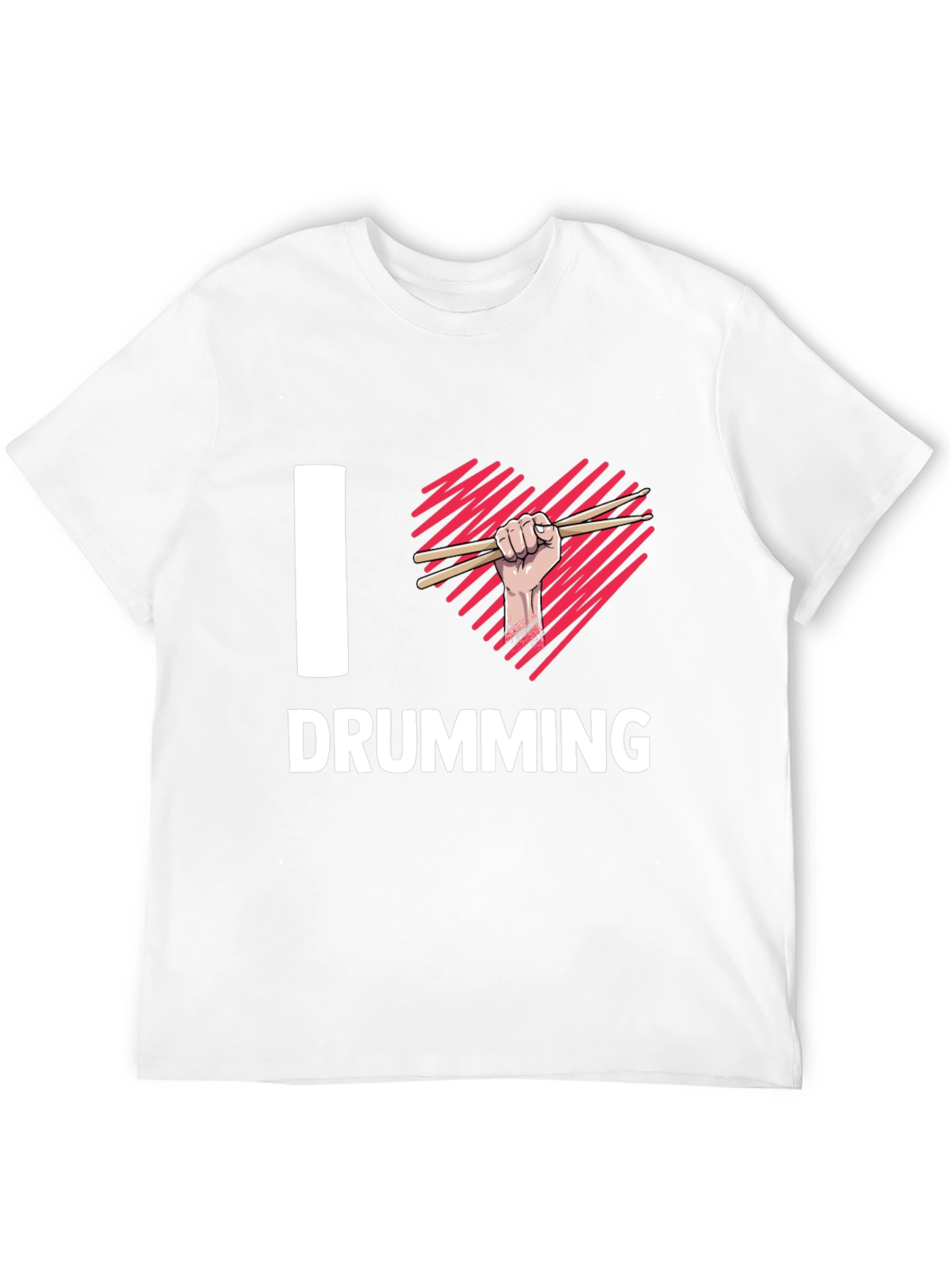 I Heart Drumming Black T-Shirt