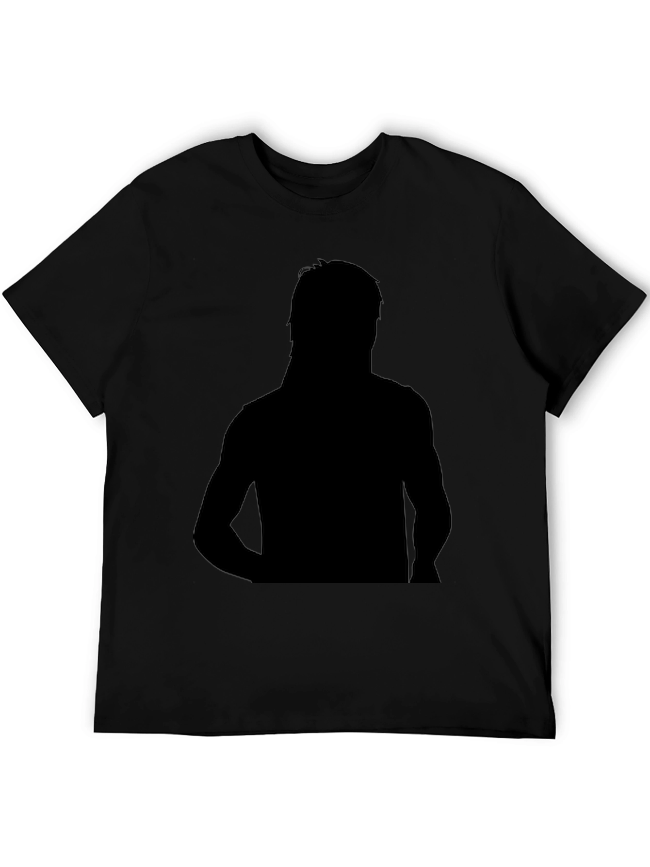 Silhouette Graphic Tee - Soft Black Cotton