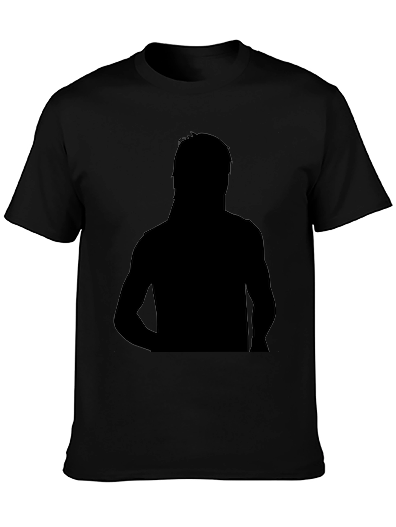 Silhouette Graphic Tee - Soft Black Cotton