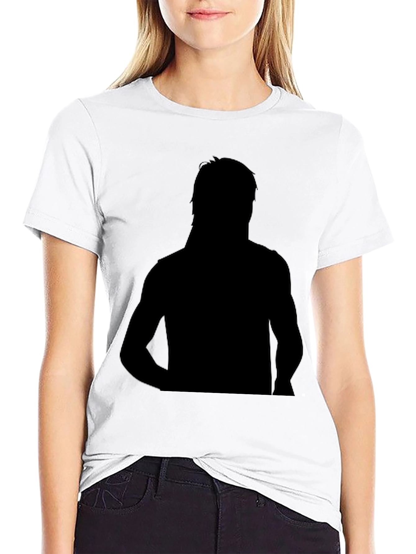 Silhouette Graphic Tee - Soft Black Cotton