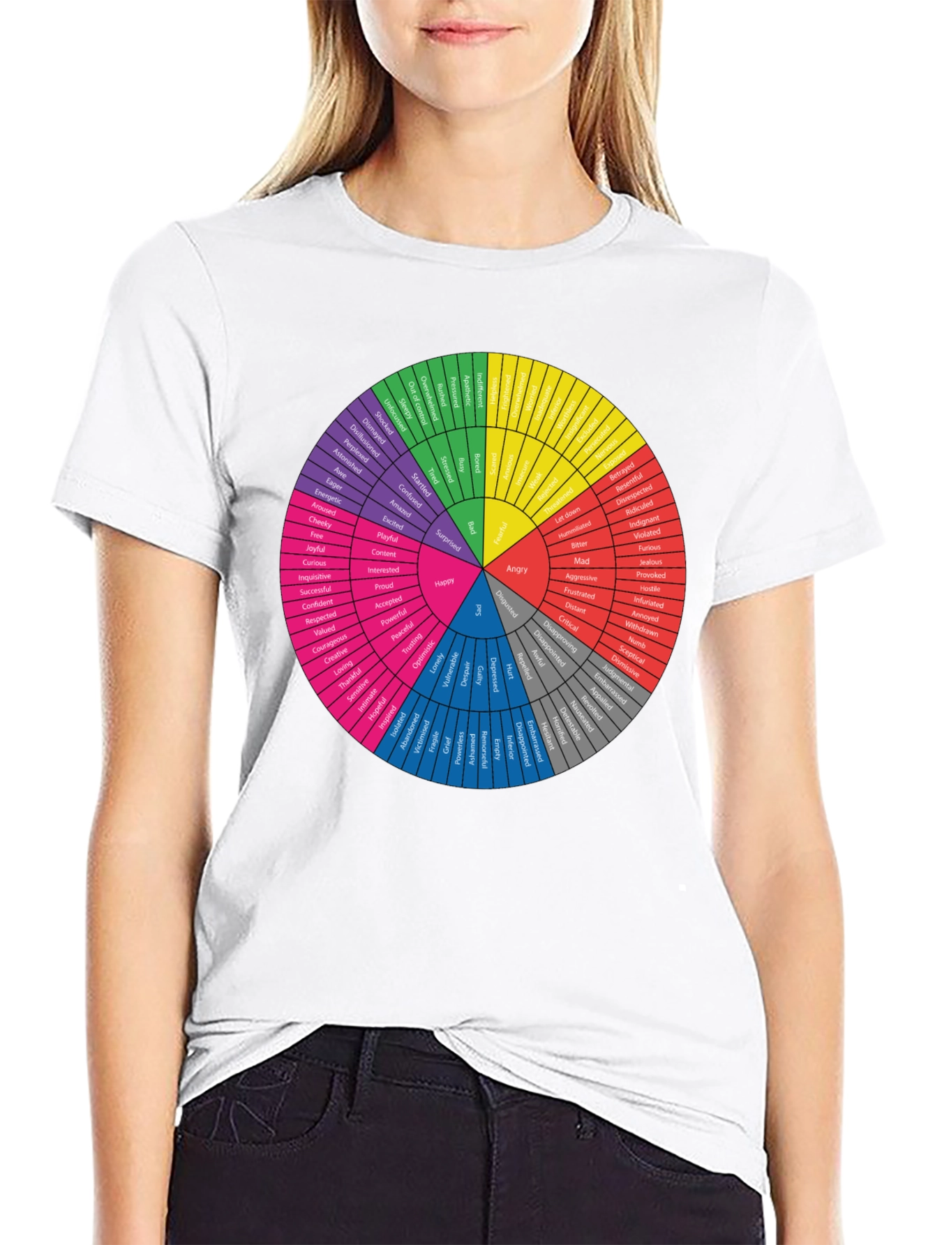 Emotional Wheel T-Shirt | Mens Black Graphic Tee