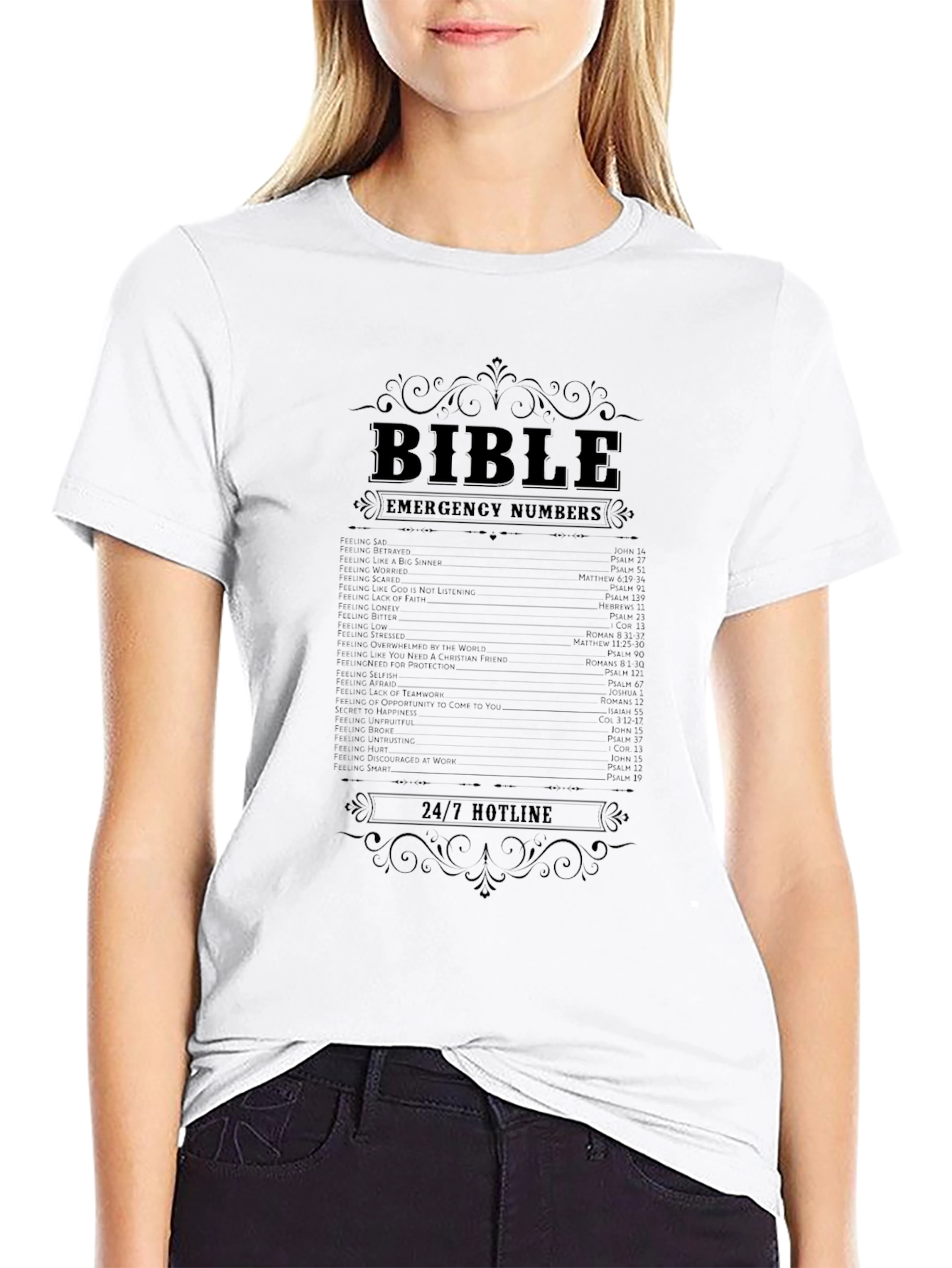 Bible Emergency Numbers T-Shirt Christian Tee
