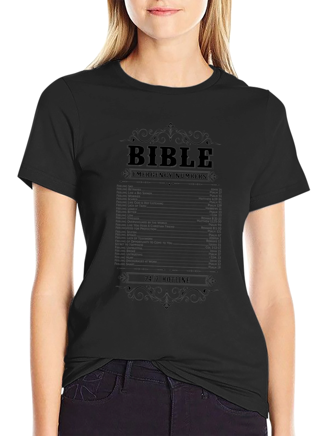 Bible Emergency Numbers T-Shirt Christian Tee