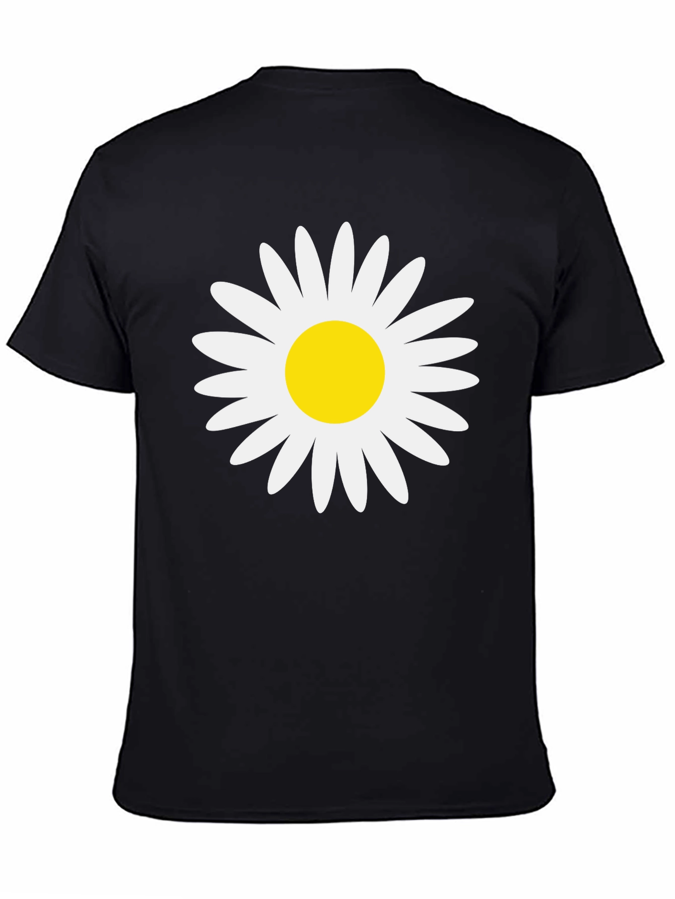 Daisy Graphic Tee - Black Cotton Comfort