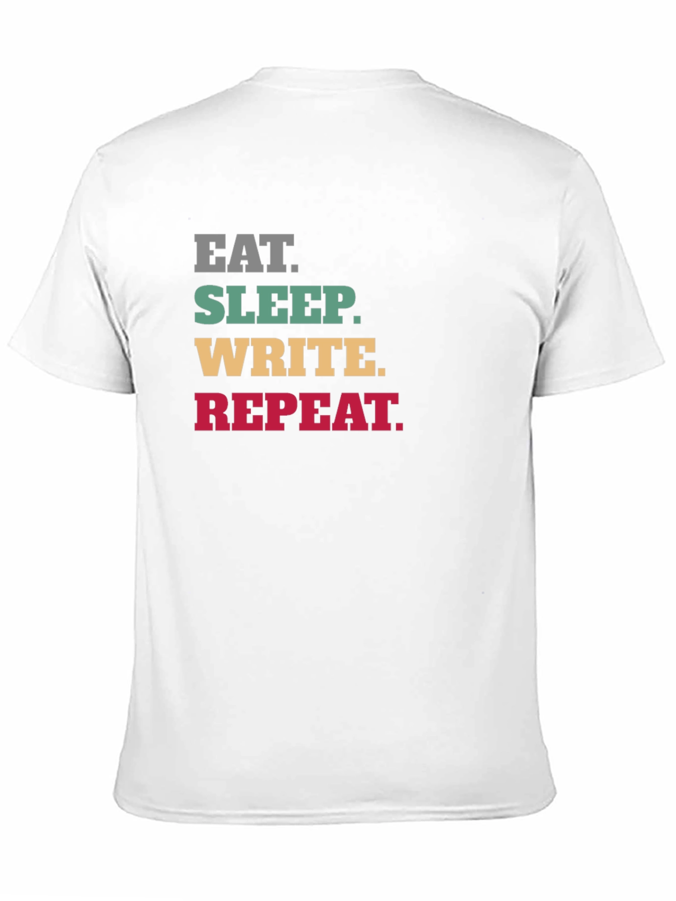 Eat Sleep Write Repeat Black Graphic Tee