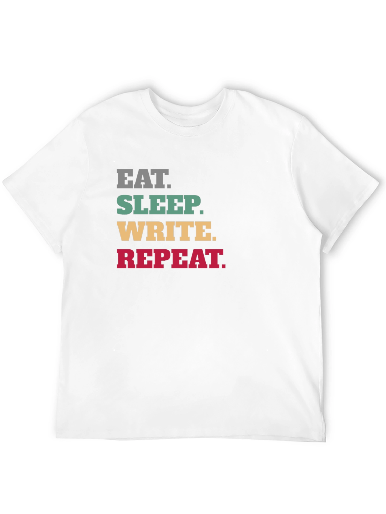 Eat Sleep Write Repeat Black Graphic Tee