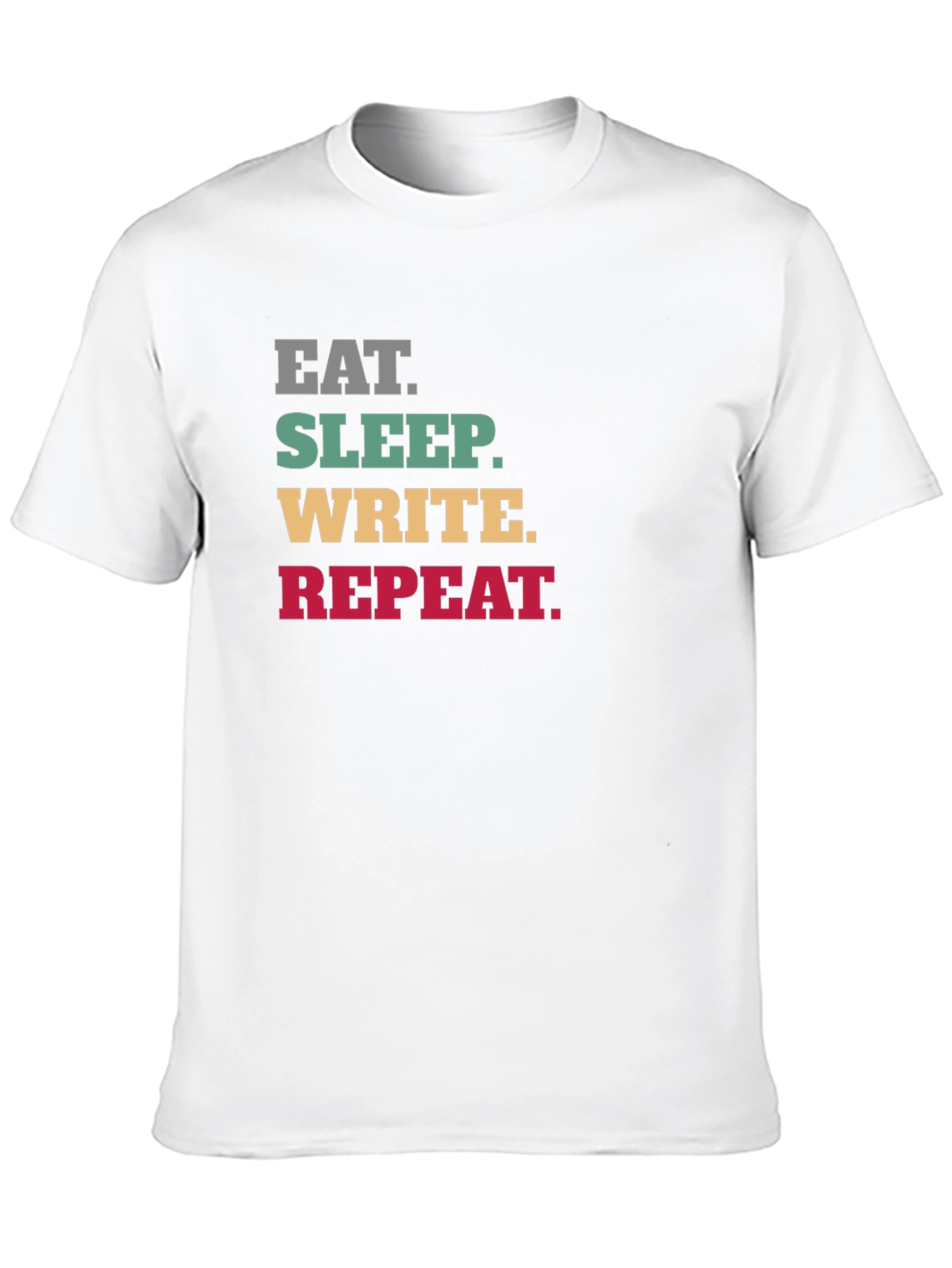 Eat Sleep Write Repeat Black Graphic Tee