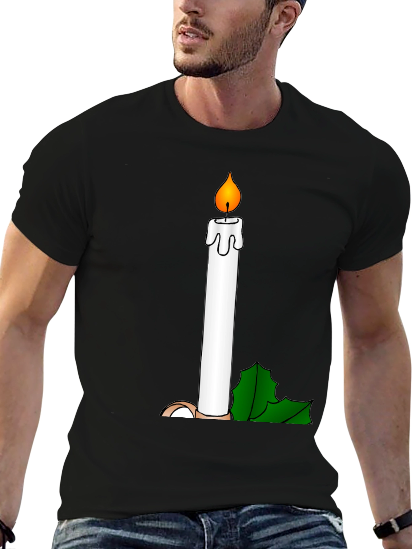 Candle T-Shirt - Whimsical Holiday Tee