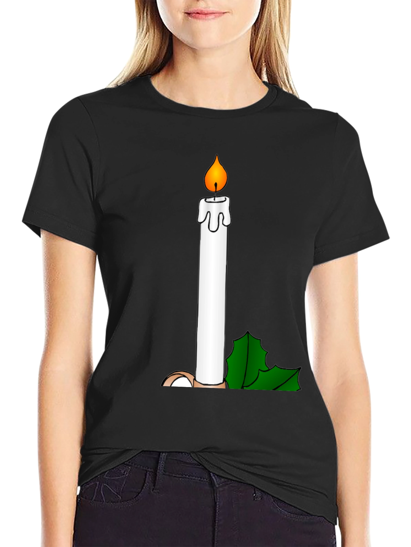 Candle T-Shirt - Whimsical Holiday Tee