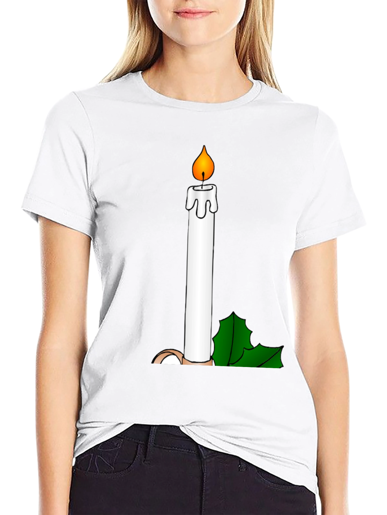 Candle T-Shirt - Whimsical Holiday Tee