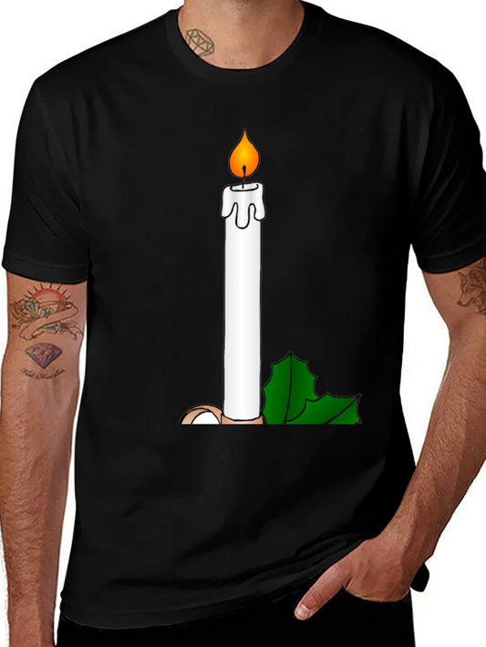 Candle T-Shirt - Whimsical Holiday Tee