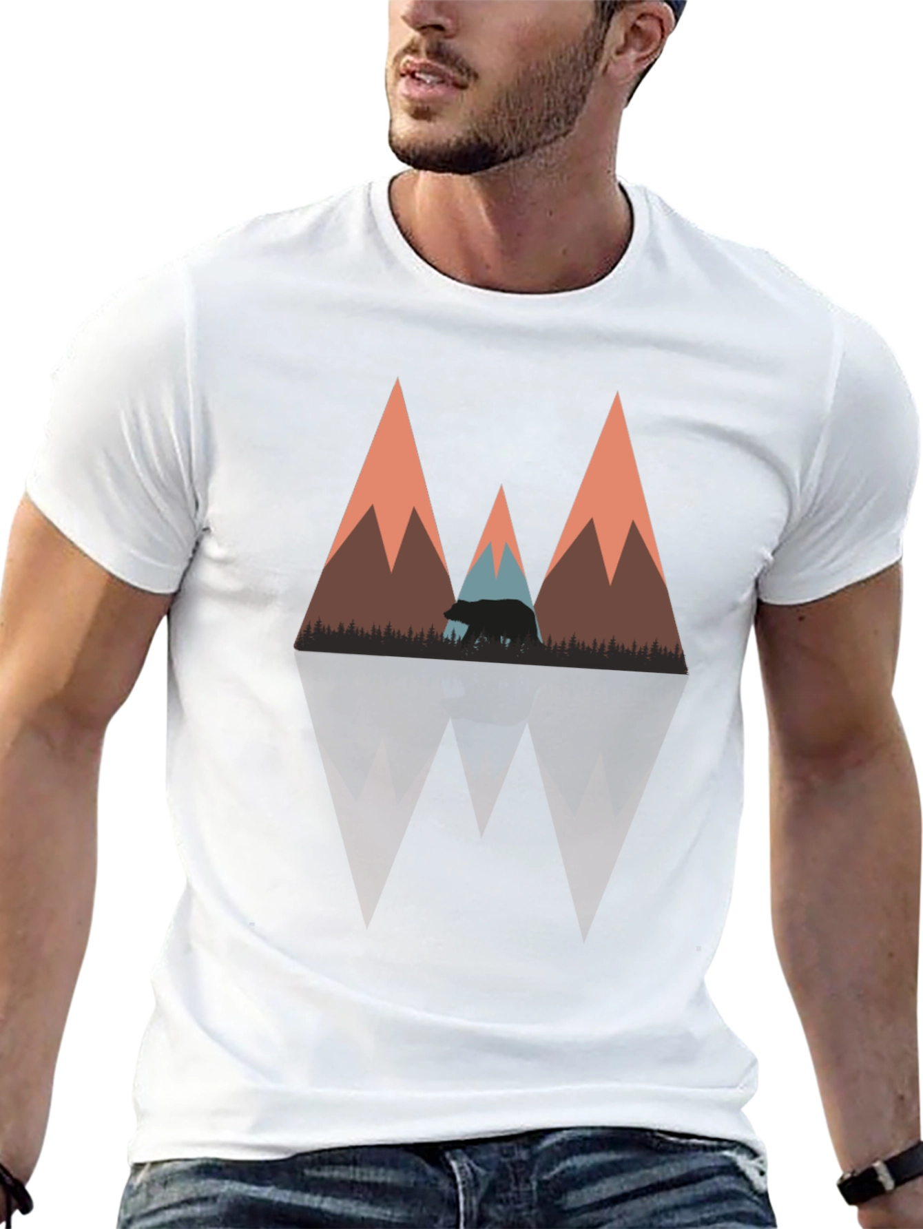 Mountain Bear Graphic Tee - Black