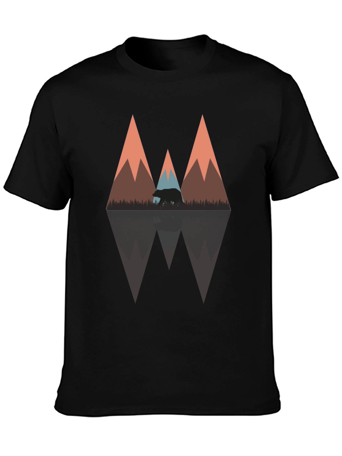 Mountain Bear Graphic Tee - Black