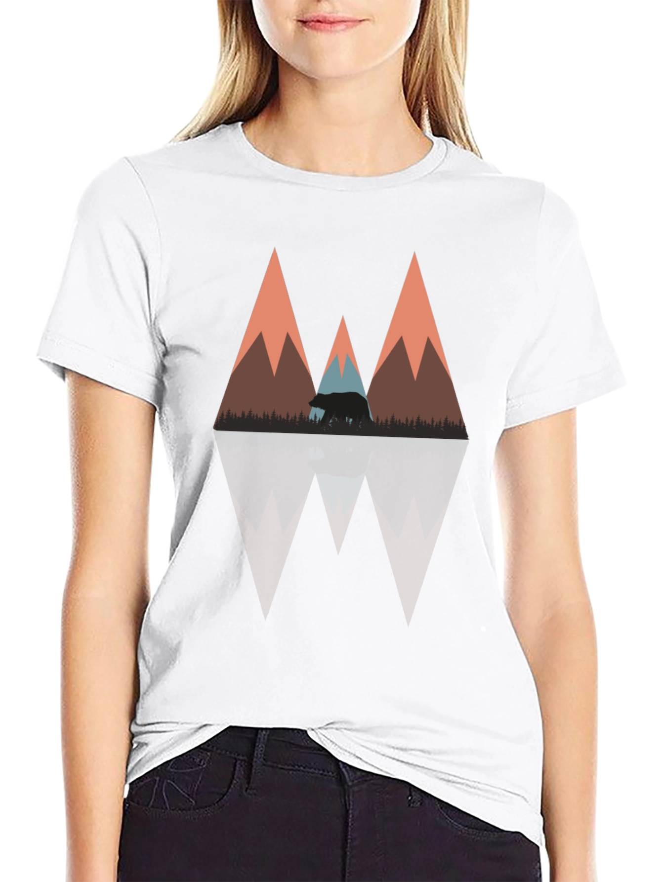 Mountain Bear Graphic Tee - Black