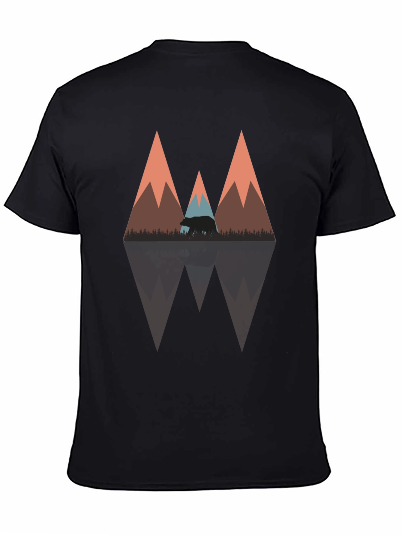 Mountain Bear Graphic Tee - Black