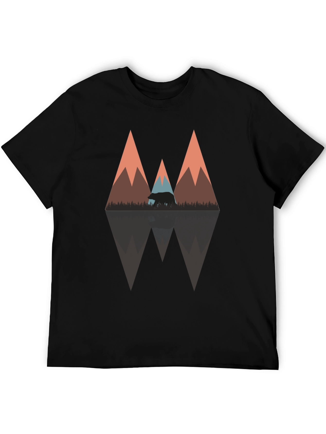 Mountain Bear Graphic Tee - Black