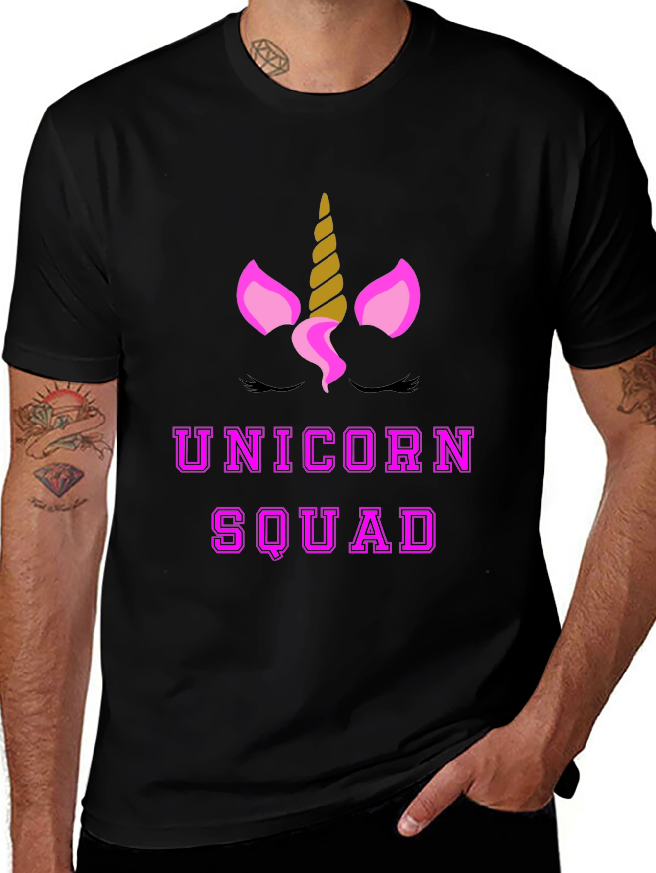 Unicorn Squad Graphic Tee - Black