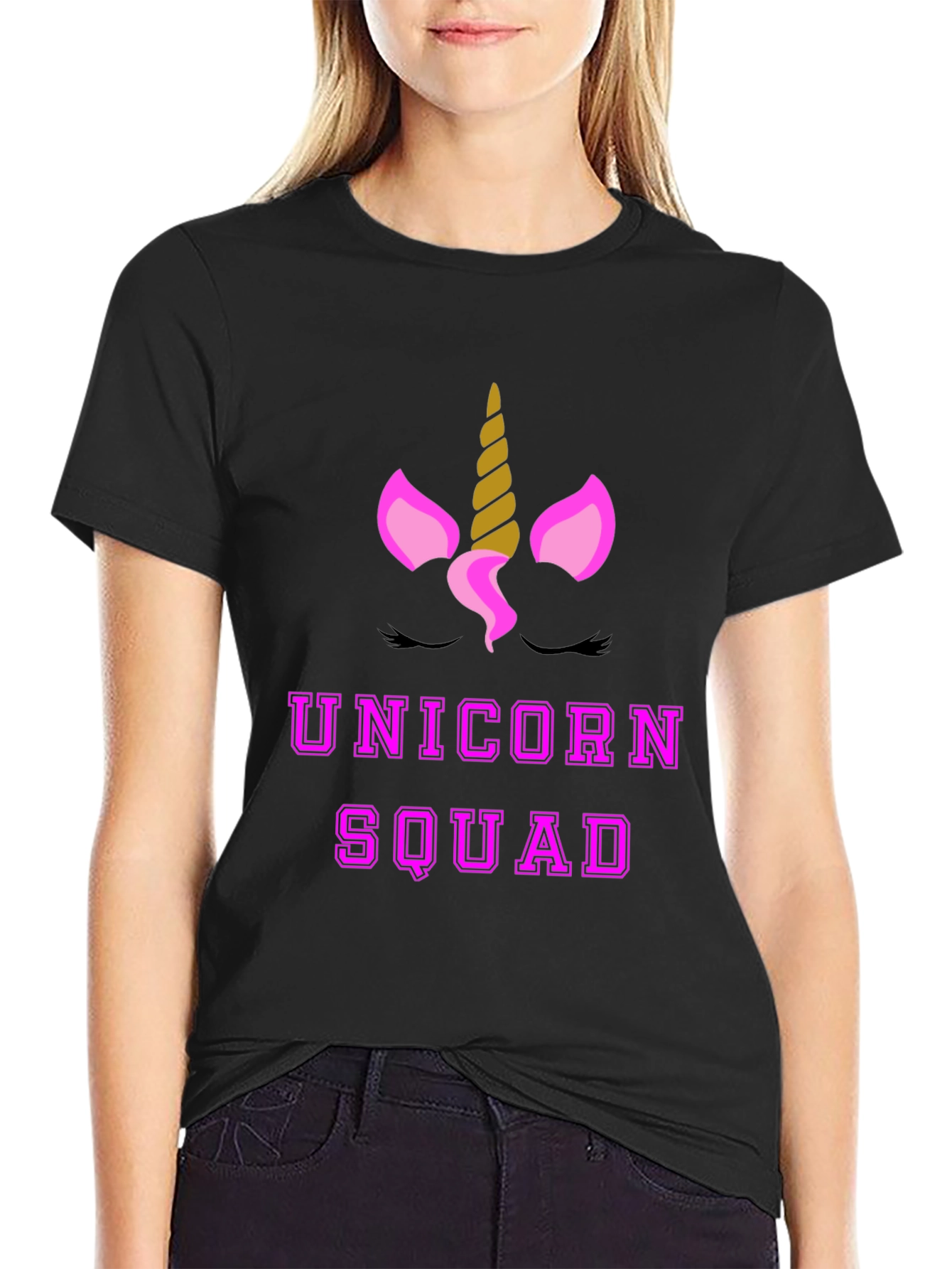 Unicorn Squad Graphic Tee - Black