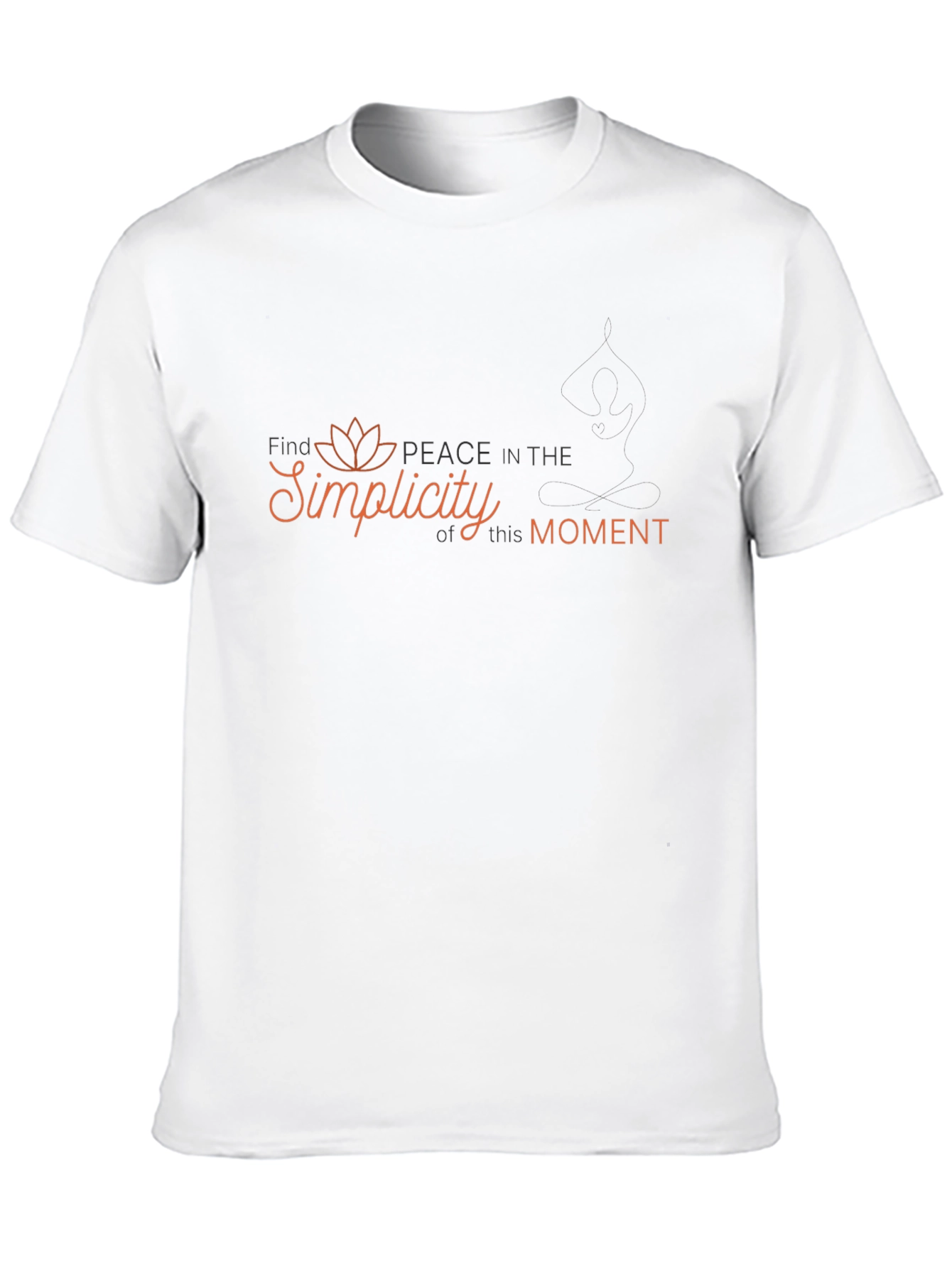 Find Peace in Simplicity Black T-Shirt