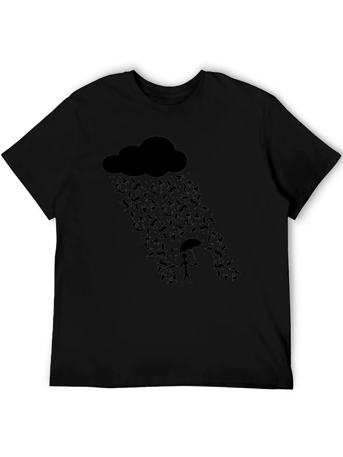 Black Its Raining Cats and Dogs Graphic Tee