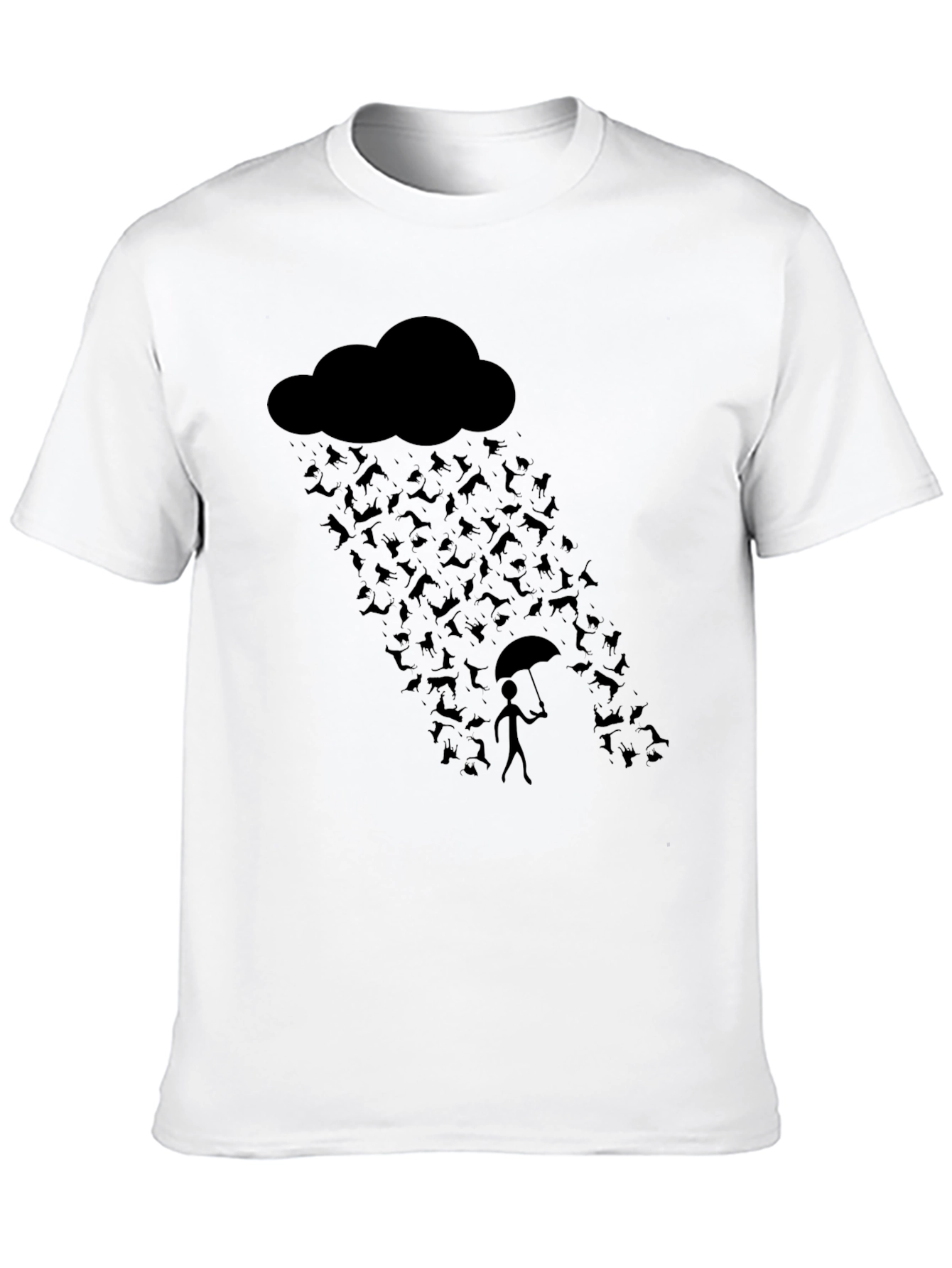Black Its Raining Cats and Dogs Graphic Tee