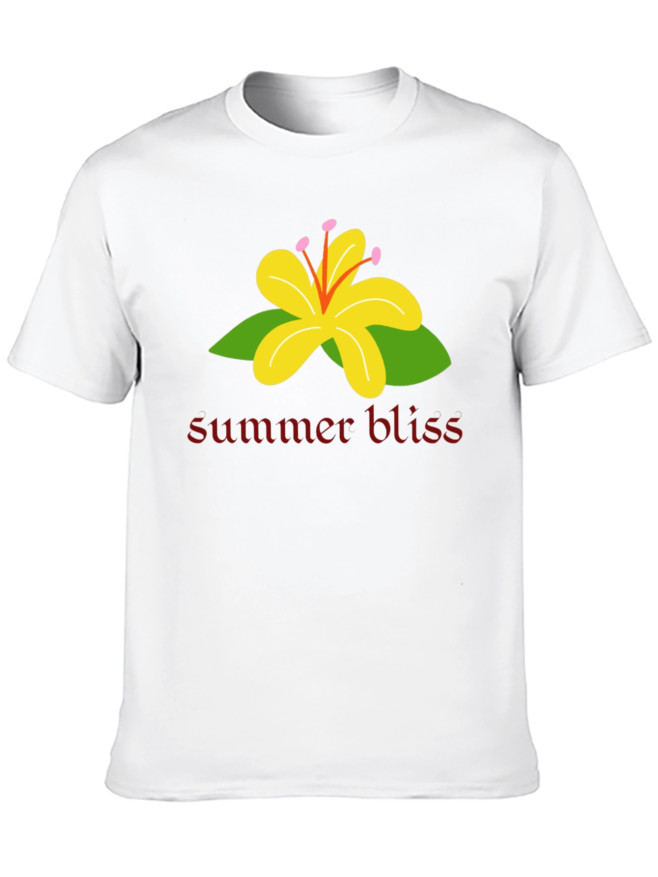 Summer Bliss Graphic T-Shirt - Black Casual Tee