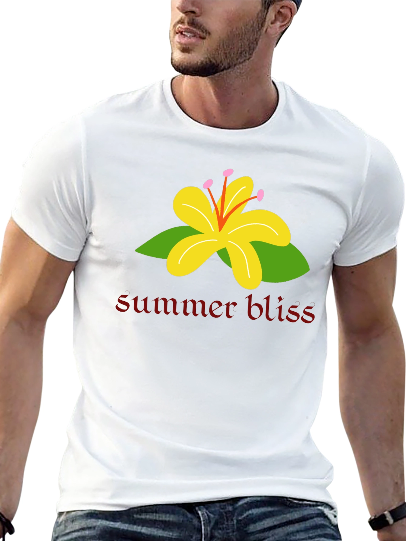 Summer Bliss Graphic T-Shirt - Black Casual Tee
