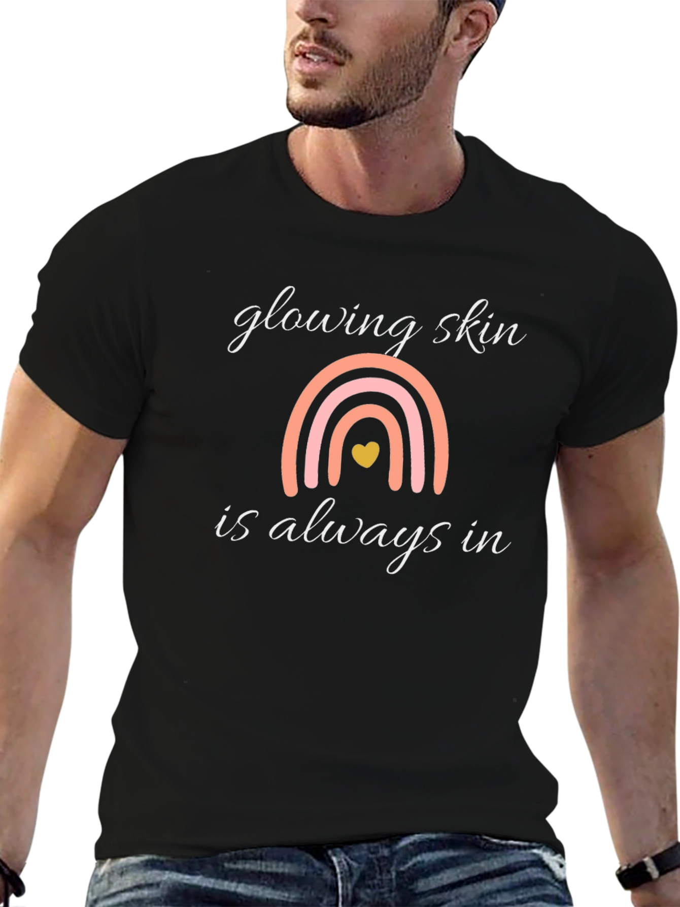 Glowing Skin Rainbow Graphic Tee - Unisex