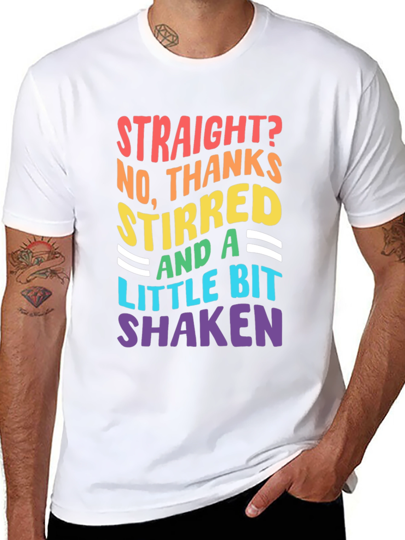 LGBTQ+ Pride Stirred & Shaken Graphic Tee