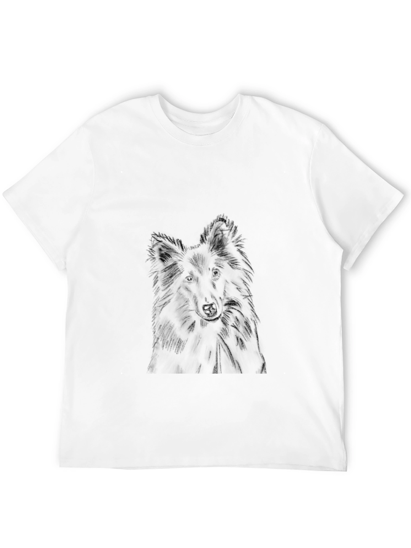 Dog Sketch Black T-Shirt
