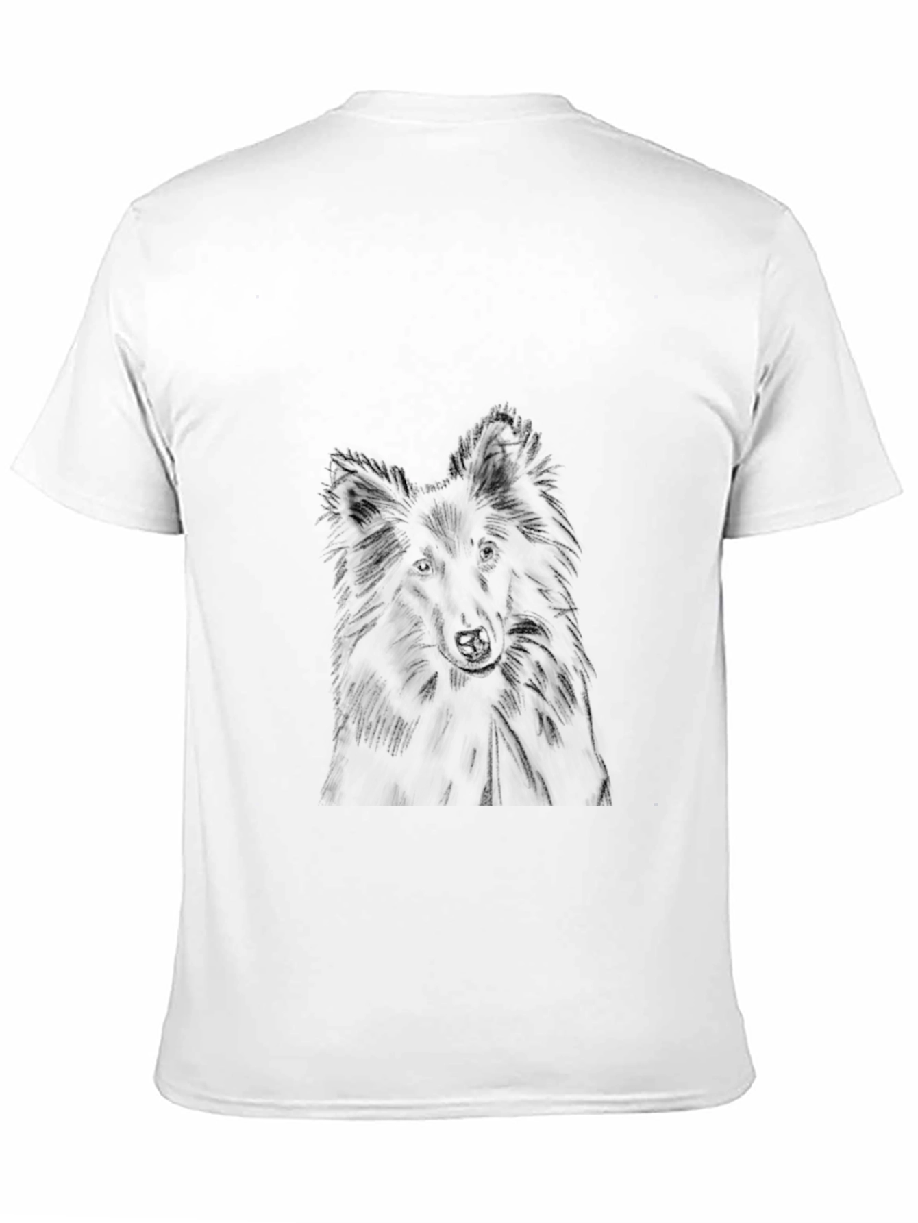 Dog Sketch Black T-Shirt