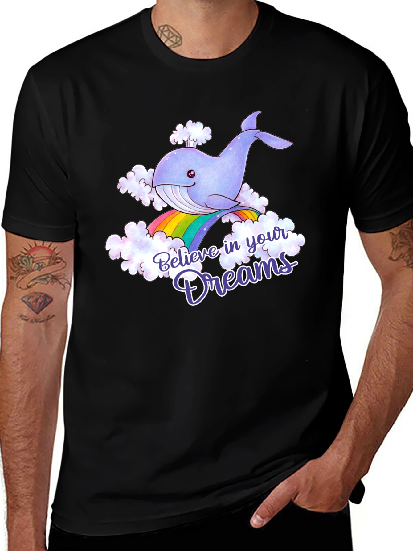 Believe in Your Dreams Whale Graphic Tee