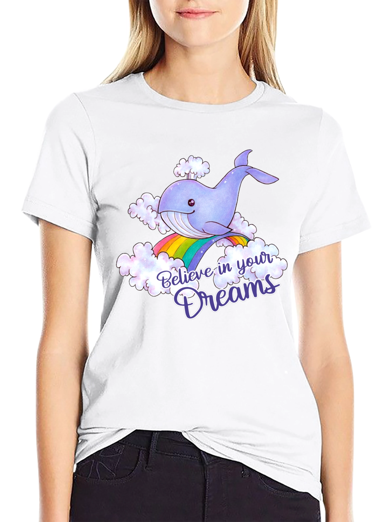 Believe in Your Dreams Whale Graphic Tee