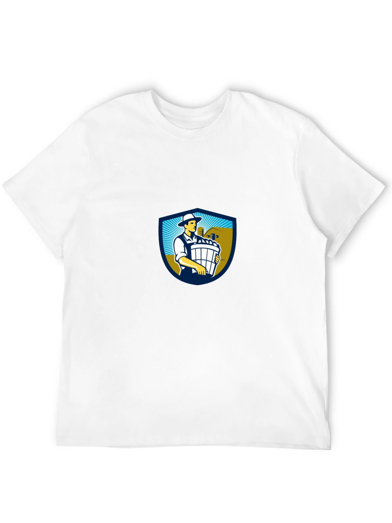 Classic Black T-Shirt with Farm Logo