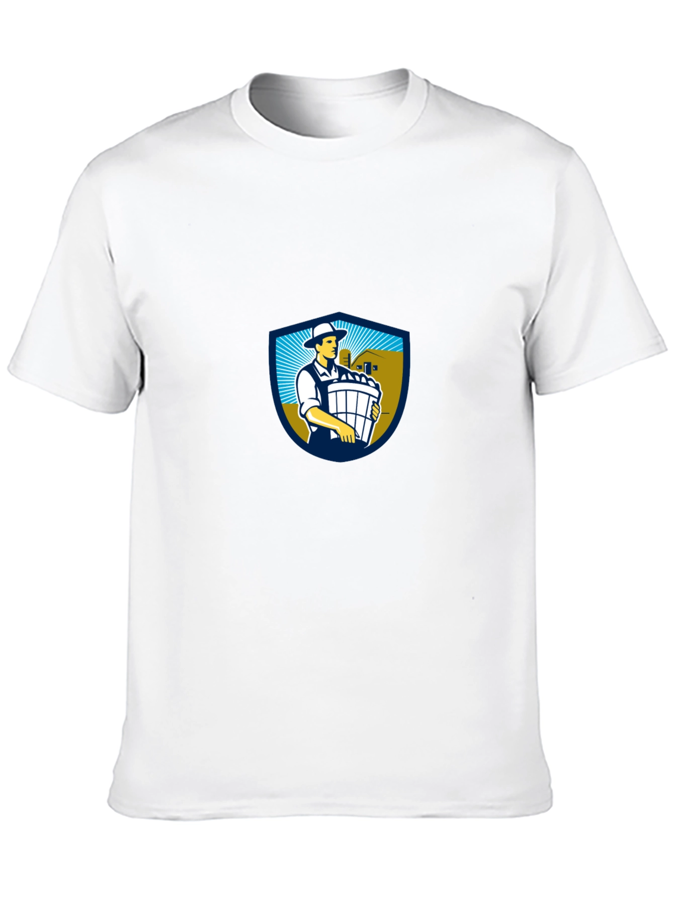 Classic Black T-Shirt with Farm Logo