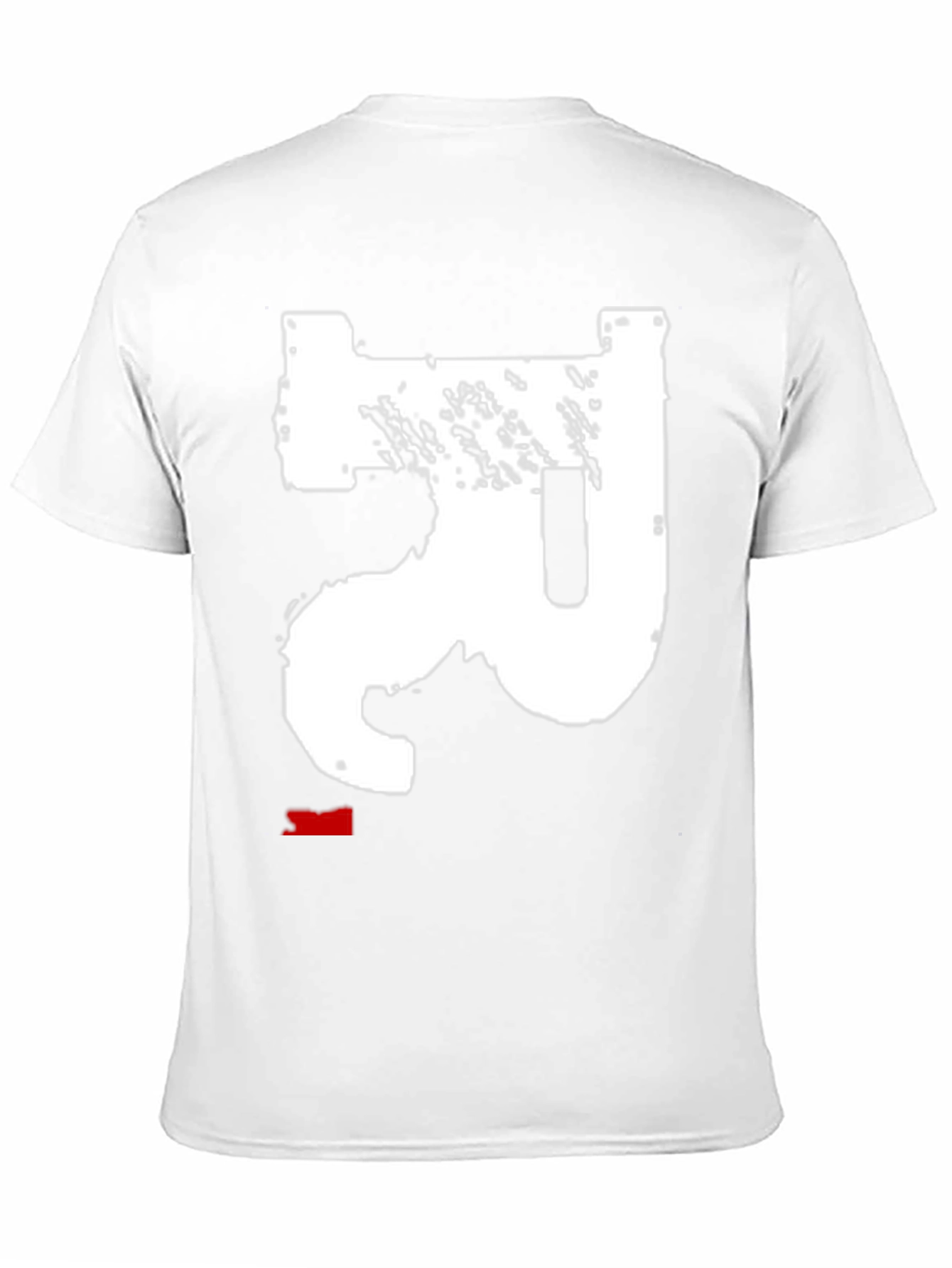 Modern Black Tee with Abstract White Design
