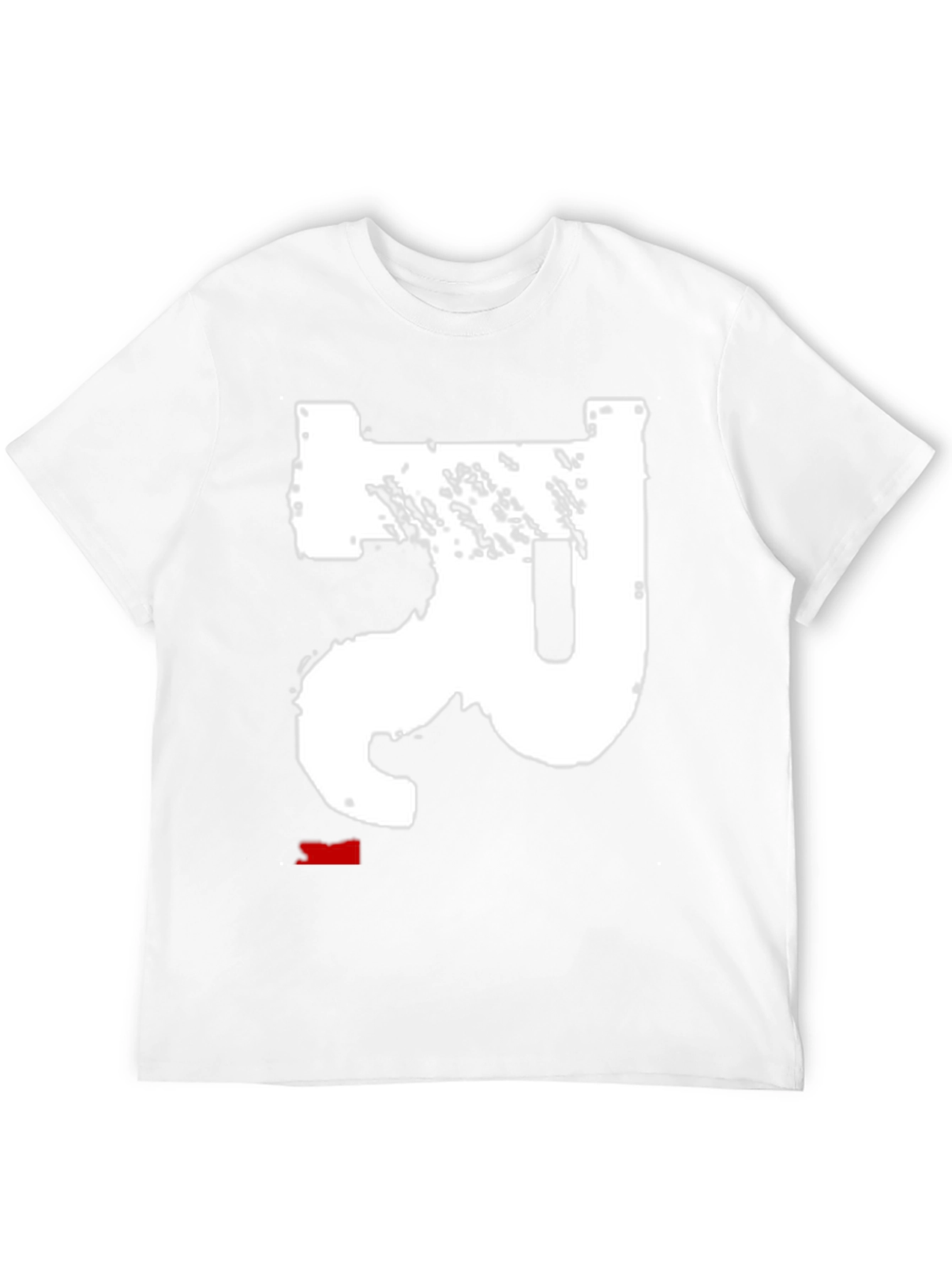 Modern Black Tee with Abstract White Design