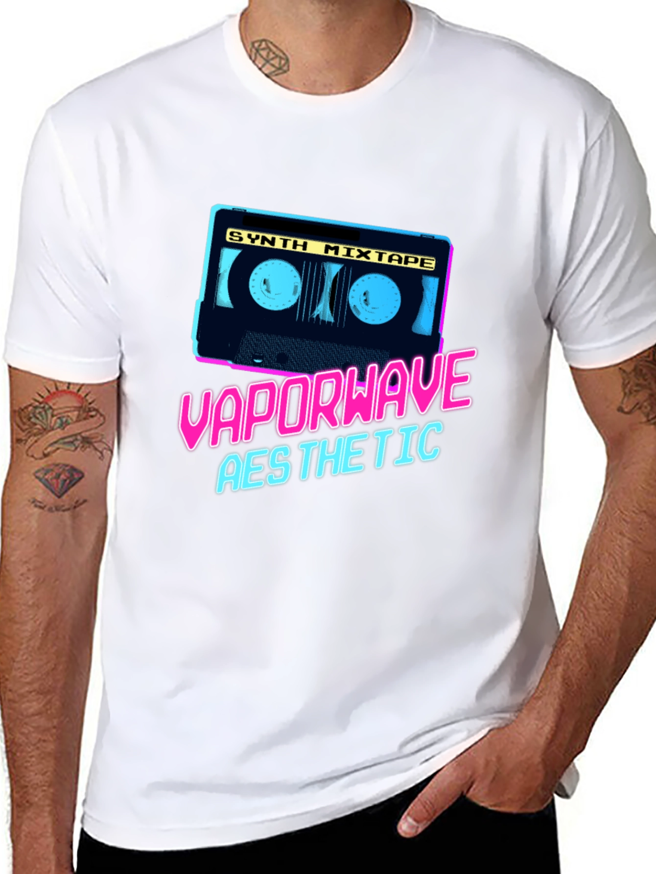 Vaporwave Aesthetic Synth Mixtape Graphic Tee