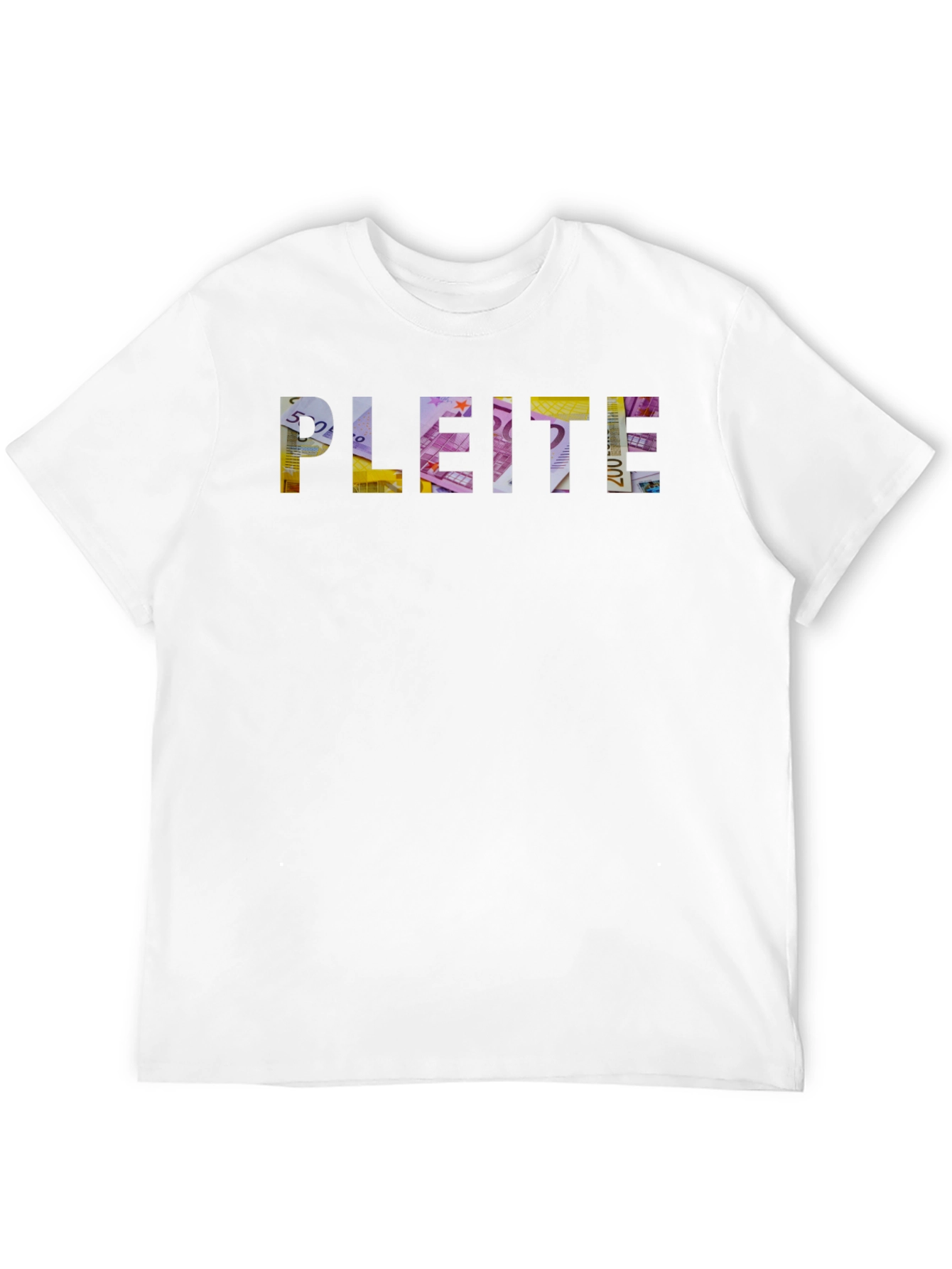 Pleite Black Graphic T-Shirt - Money Design