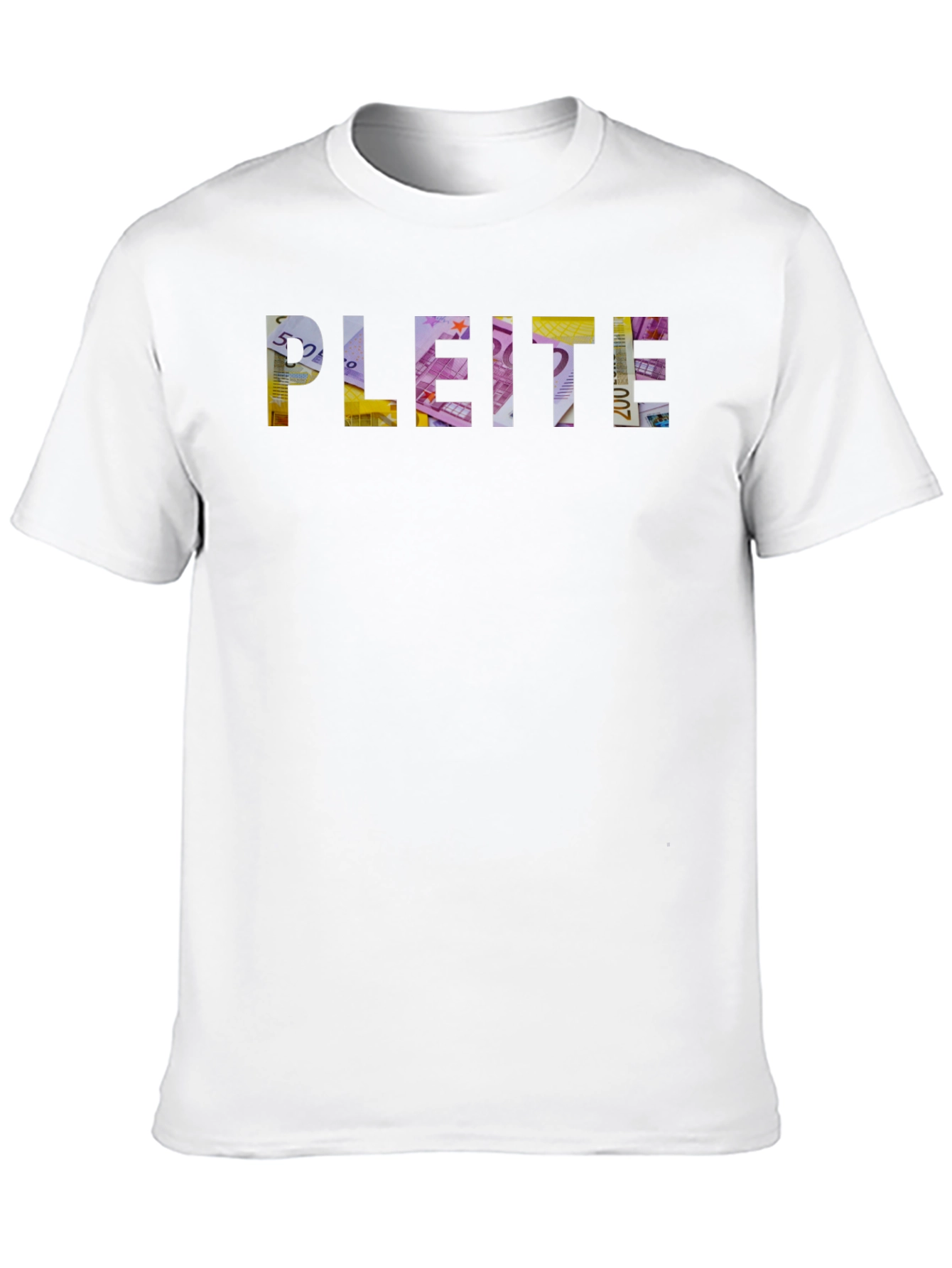 Pleite Black Graphic T-Shirt - Money Design