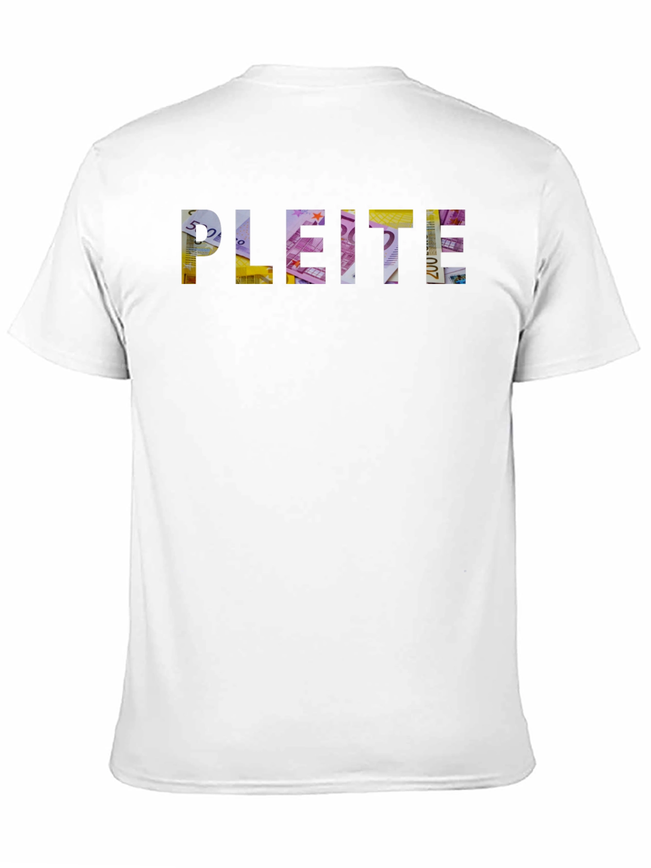 Pleite Black Graphic T-Shirt - Money Design