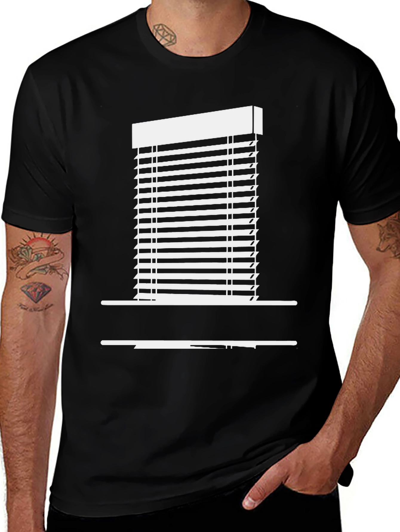 Novelty Window Blind Graphic T-Shirt