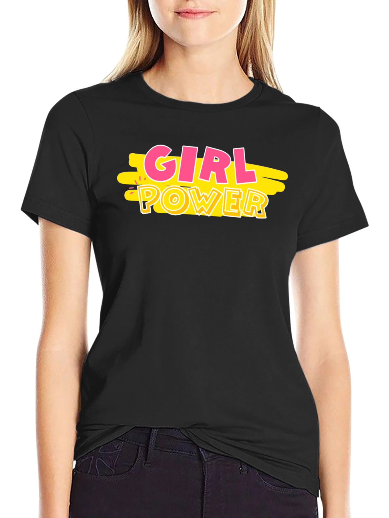 Girl Power Graphic Tee - Black T-Shirt