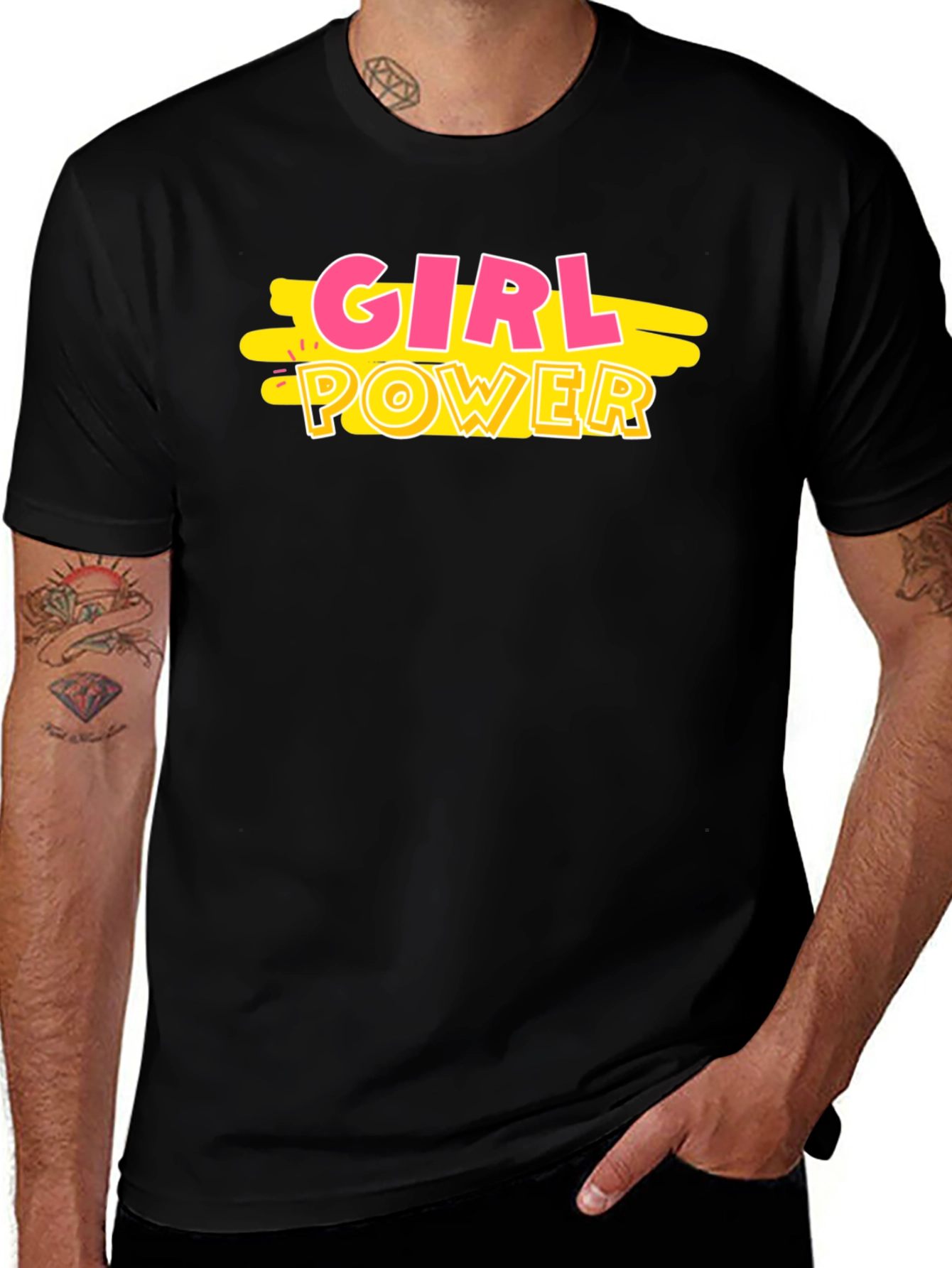 Girl Power Graphic Tee - Black T-Shirt