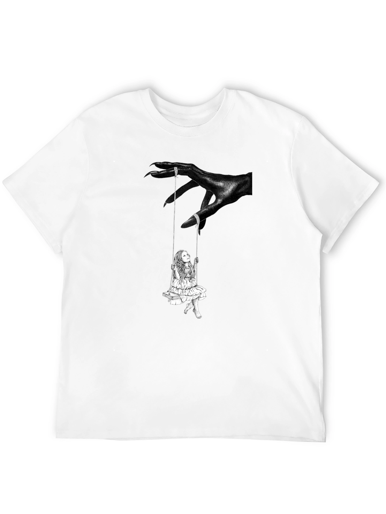 Dark Fantasy Swing Graphic Tee - Edgy Style