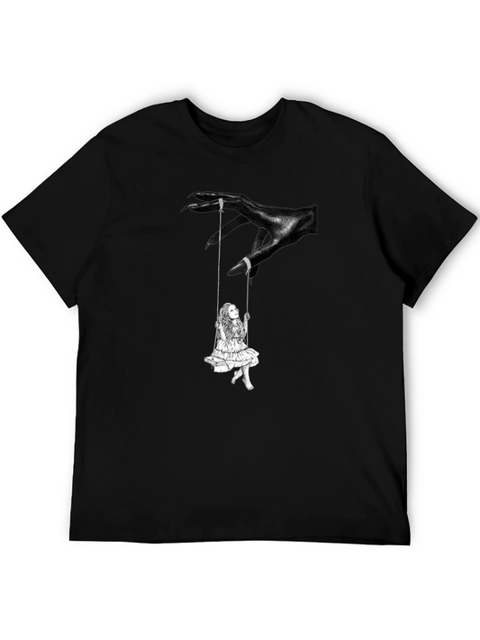 Dark Fantasy Swing Graphic Tee - Edgy Style