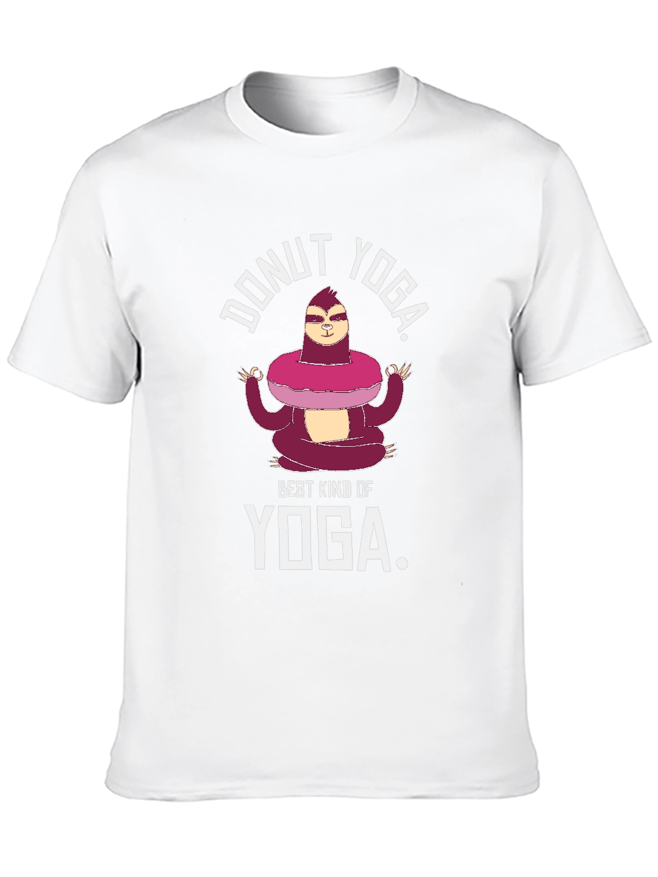Donut Yoga Graphic T-Shirt - Sloth Meditation Tee