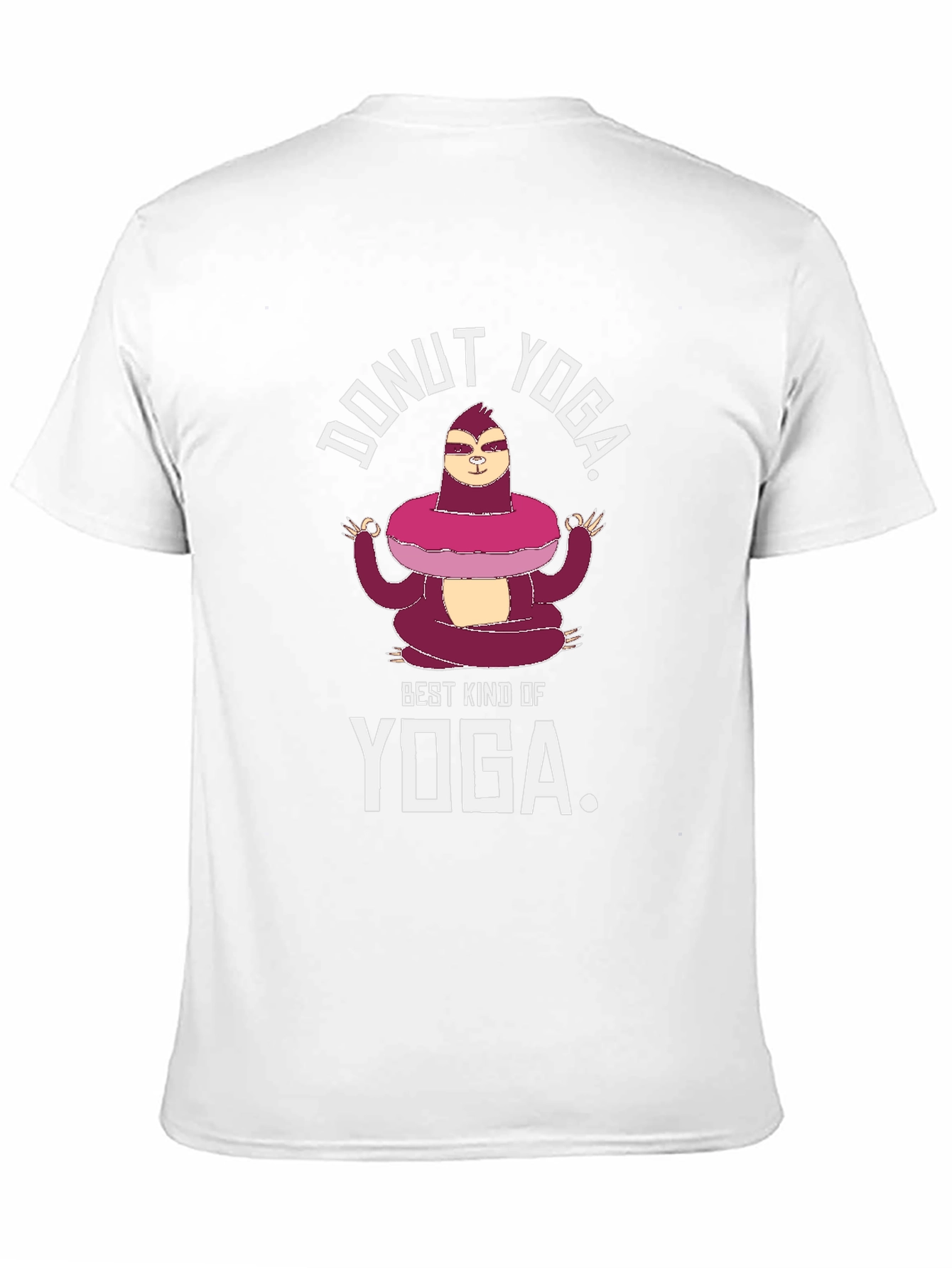 Donut Yoga Graphic T-Shirt - Sloth Meditation Tee